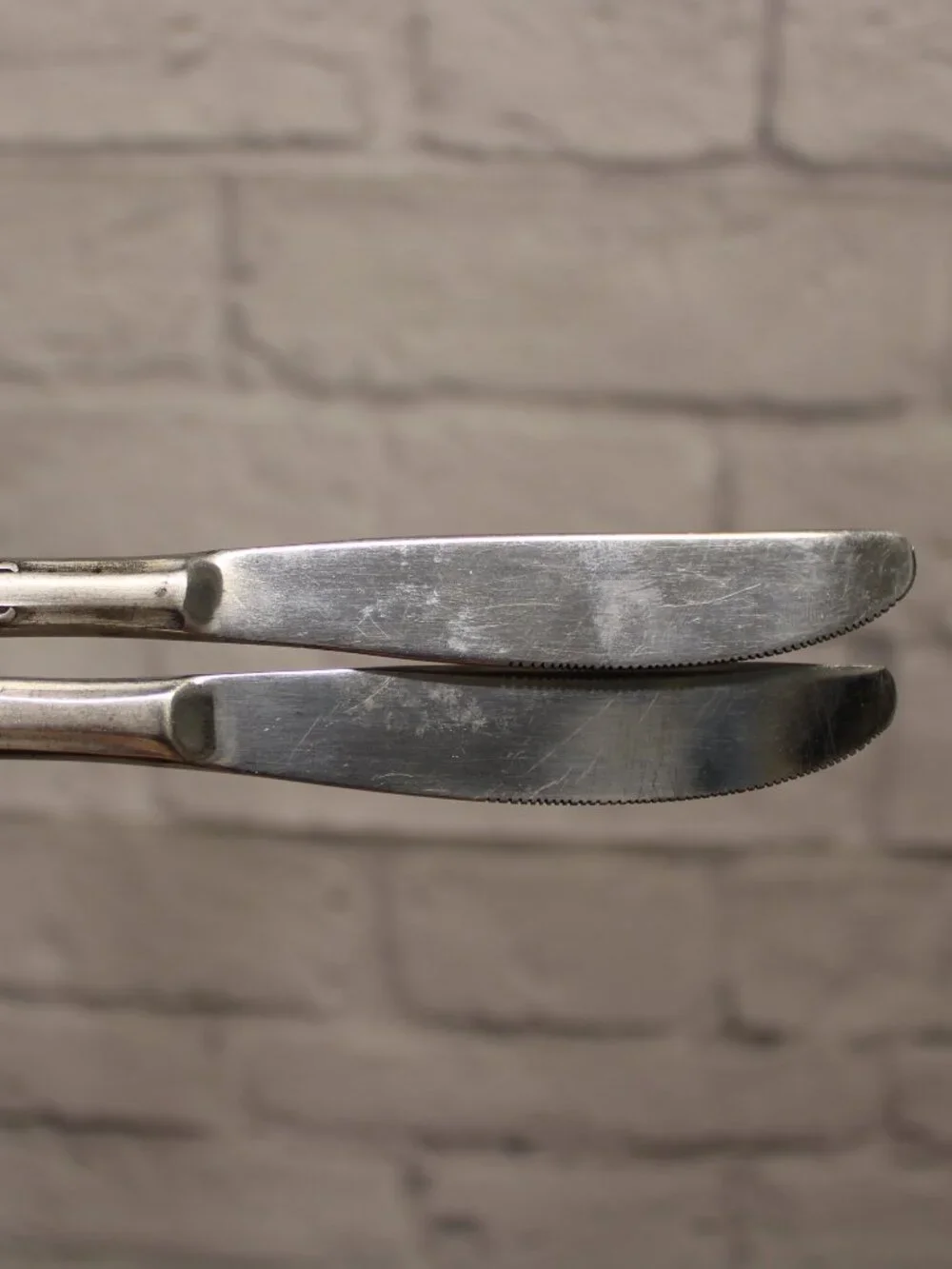 Vintage Intepur Stainless Steel Rose Floral Flatware Set of 2
